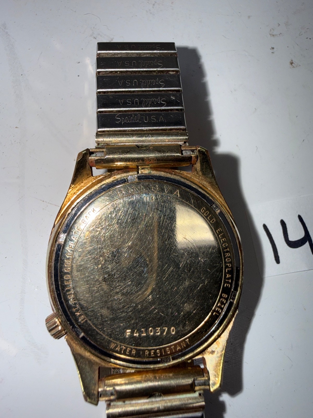 Bulova Accutron 214 M4, Gold Tone Case, SS Back, Vintage, Runs Good