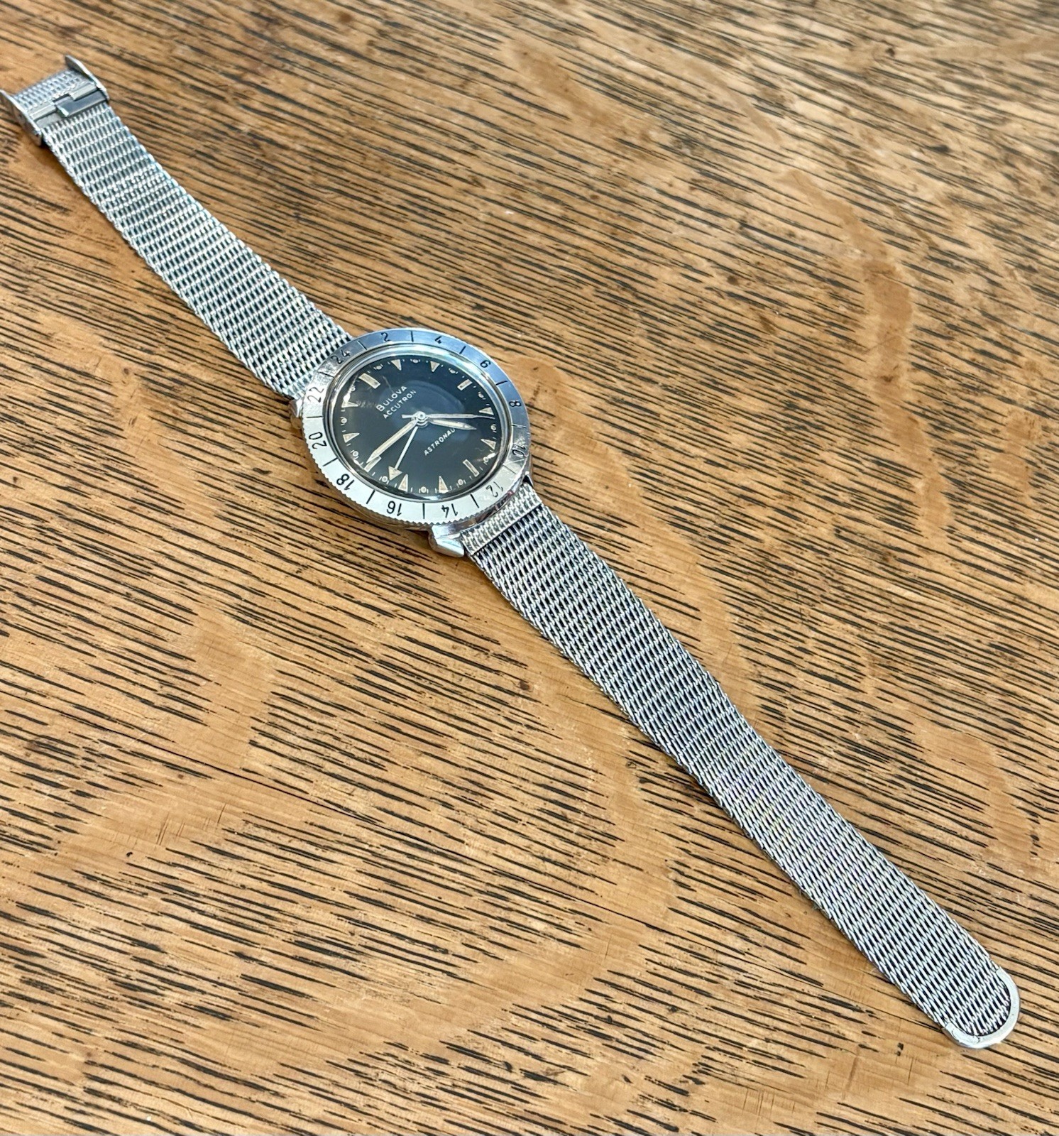 1967 Bulova Accutron ASTRONAUT M7 GMT – ORIGINAL Black Dial – Kreisler Bracelet