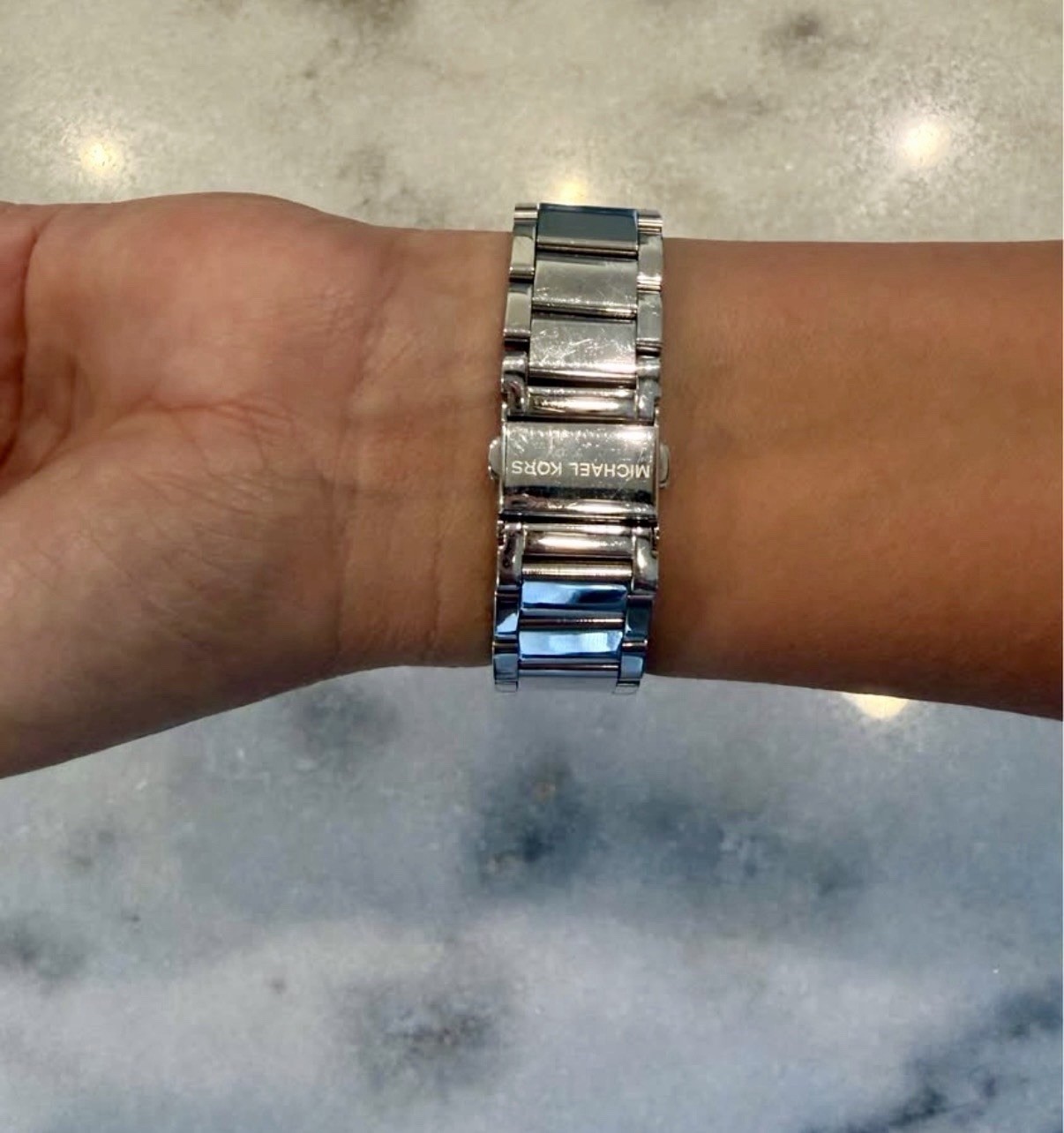 Michael Kors MK5925 Women’s Silver Crystal Parker Watch w/ Box & Extra Links
