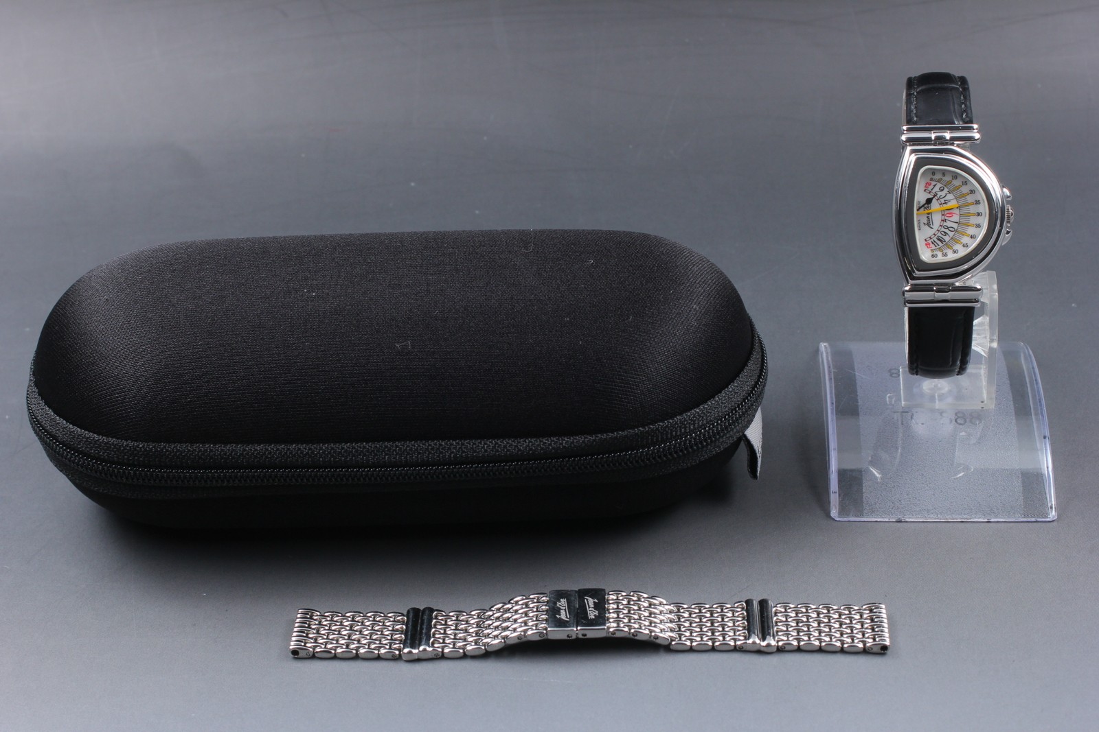 Vintage [Exc+5] Jean d’eve Sectana Silver 24mm Yellow Women’s Quartz Watch JAPAN