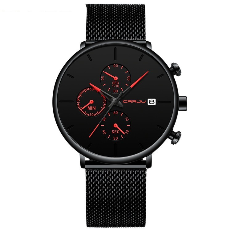 Men’s Quartz Watch Japan Movement 30M Waterproof Alloy Plexiglass Casual Fashion