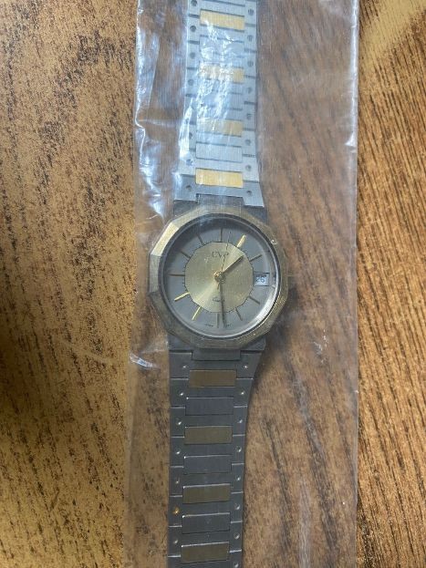 Vintage Two-Tone CVP Quartz Watch Japan Movement 1987 Untested W/ Manual & Pouch