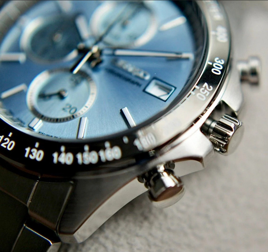 Seiko Spirit Chronograph Blue Dial Stainless Steel Men’s Watch SBTR029