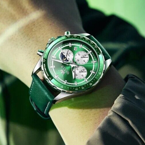 Waterproof Quartz Watch Men’s OLEVS Luminous Luxury Leather Men Business Strap