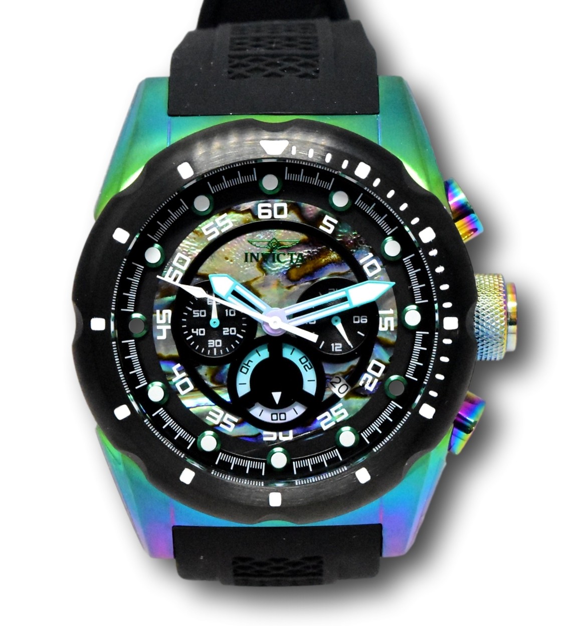 Invicta Speedway Men’s 50mm Abalone Dial Rainbow Iridescent Chrono Watch 41562