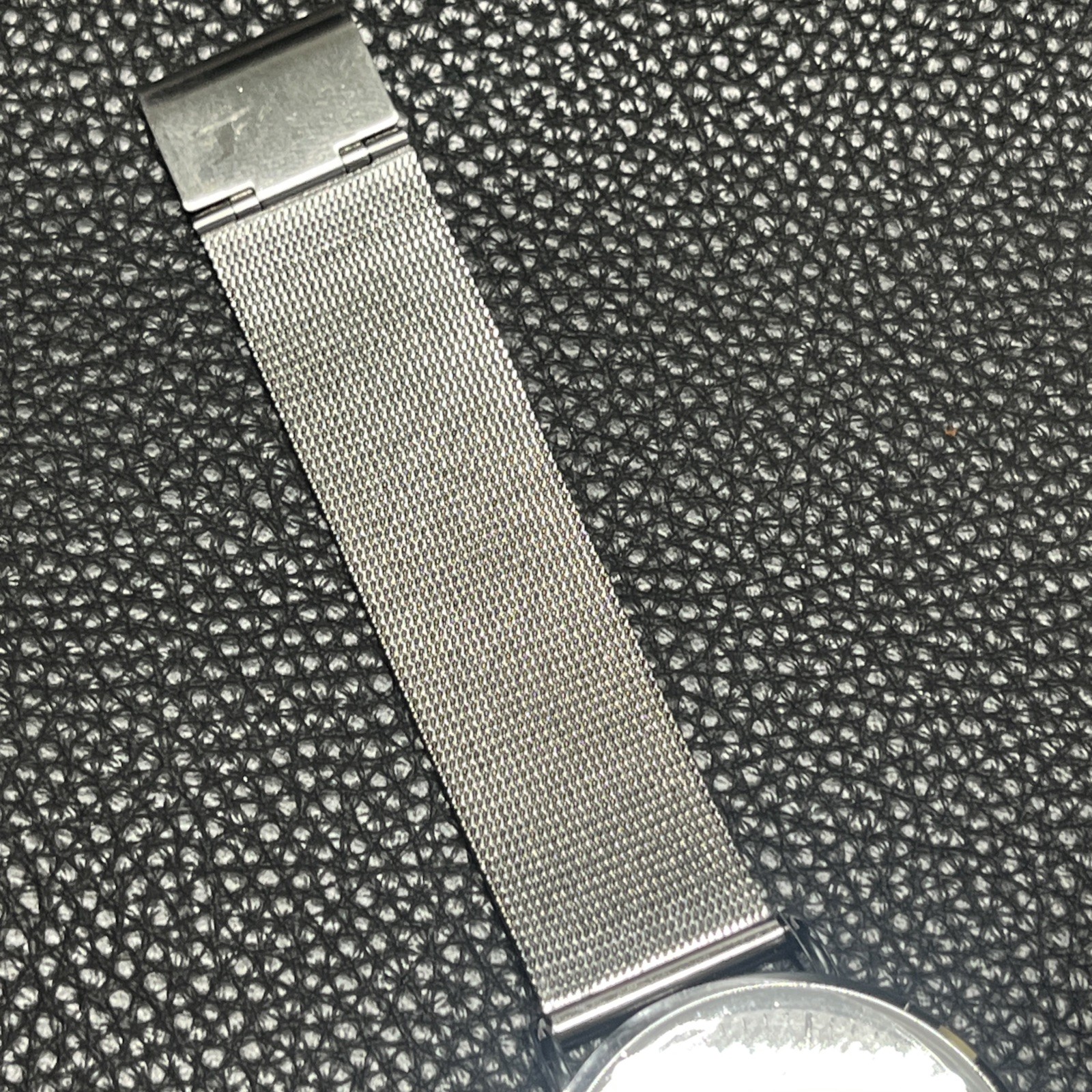 PX Premium Xpression White Dial Watch, Metal Mesh Band Stainless New Battery Box
