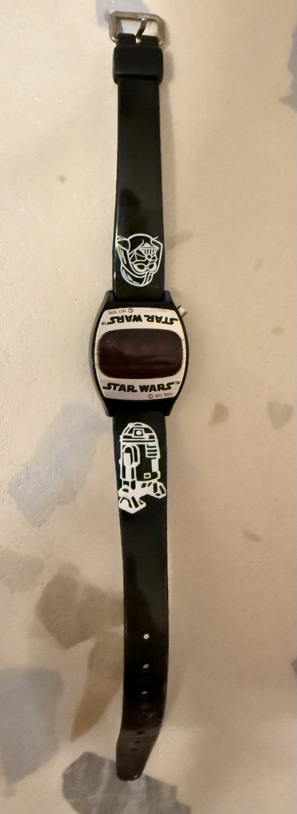 Vtg Works Star Wars Red LED Watch Texas Instruments 1977 New Battery Ladies Kids