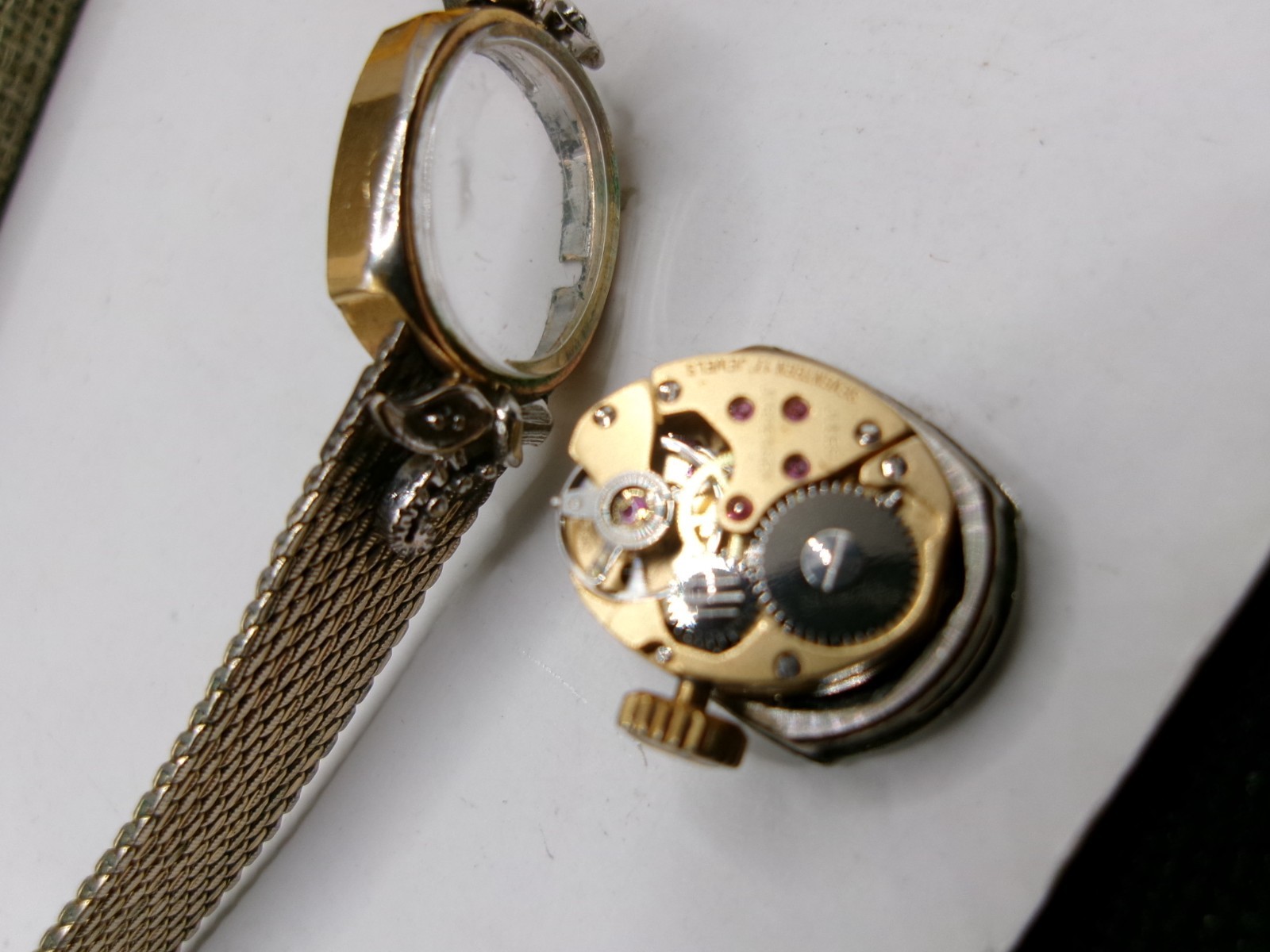Rare Vtg Gold Filled~Jules Jurgensen Manual Ladies GF Band Watch~Needs Repair