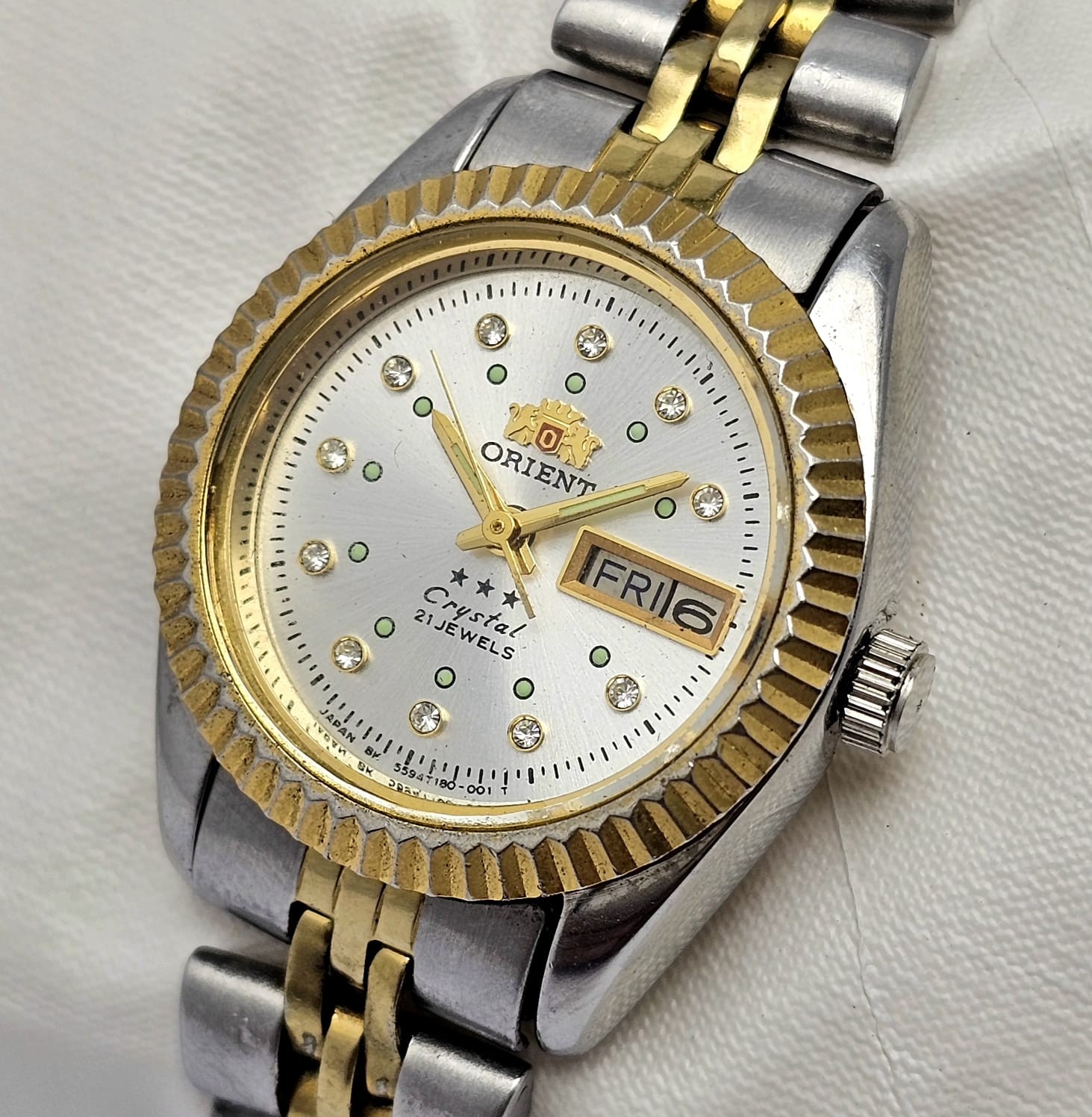 Orient Tri Star Crystal President Automatic Day/Date Vintage Women’s Watch