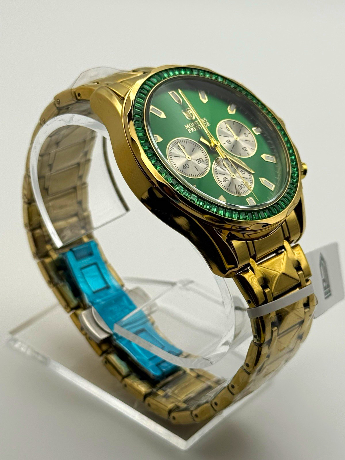 Montres Prestige by Invicta MPW-0351 44mm Green Dial Gold Tone Men’s Watch New