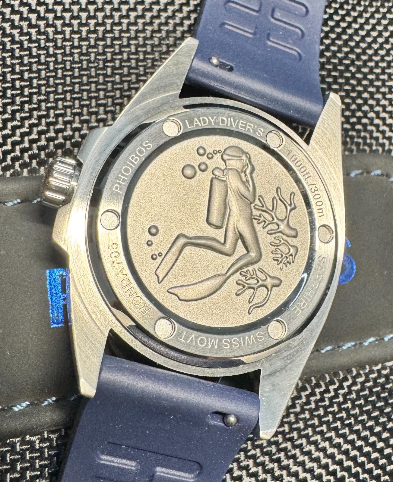PHOIBOS SEA NYMPH 300M Lady Diver Watch PX021B Blue