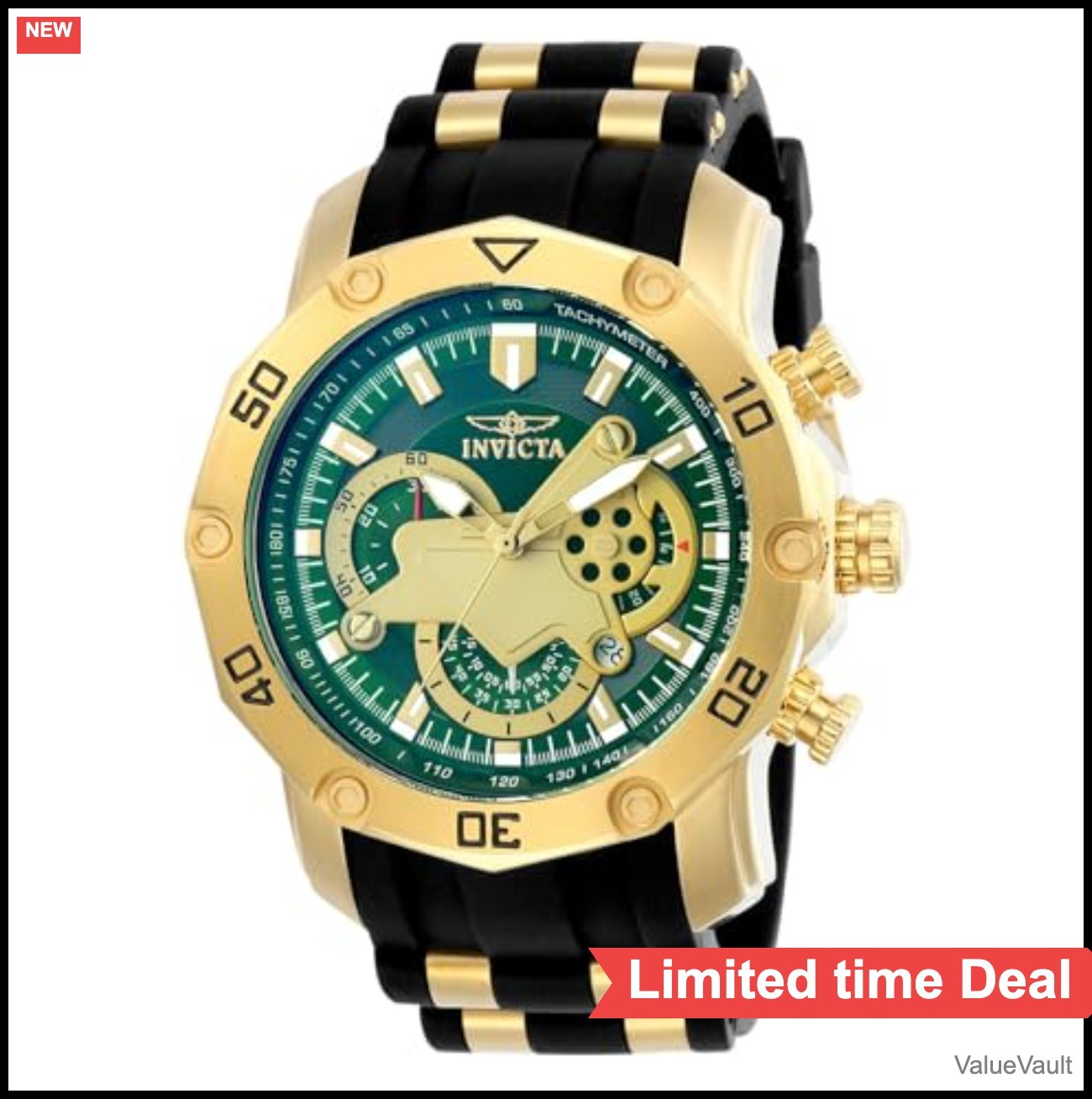Men’s Quartz Wrist Watch 50mm Case Stainless Steel 100m Water Resistant