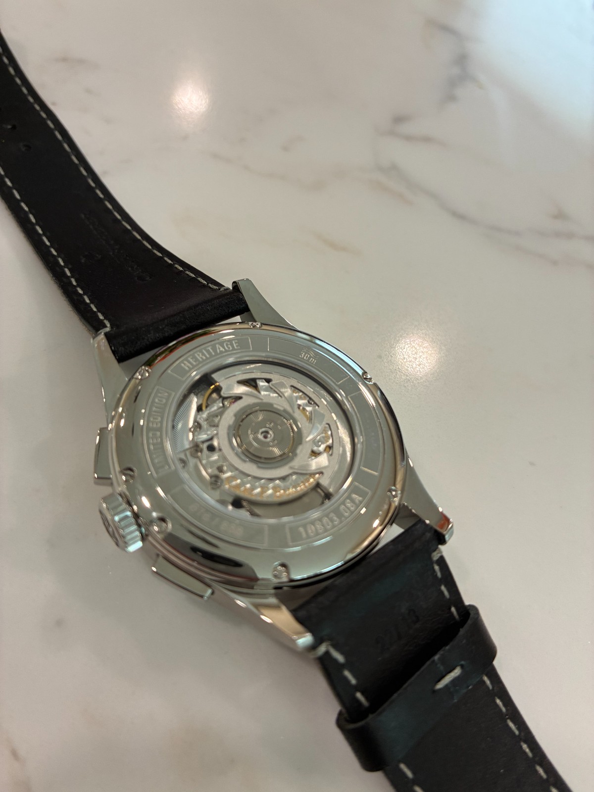 Carl F. Bucherer Heritage Men’s Black Watch – 00.10803.08.32.01 Bicompax 41 mm