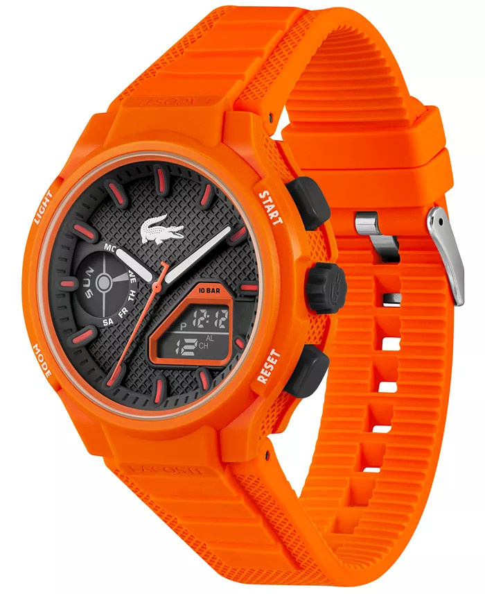LACOSTE LC33 Analog & Digital Orange/Black Dial Watch (Size 45mm) (2011369)