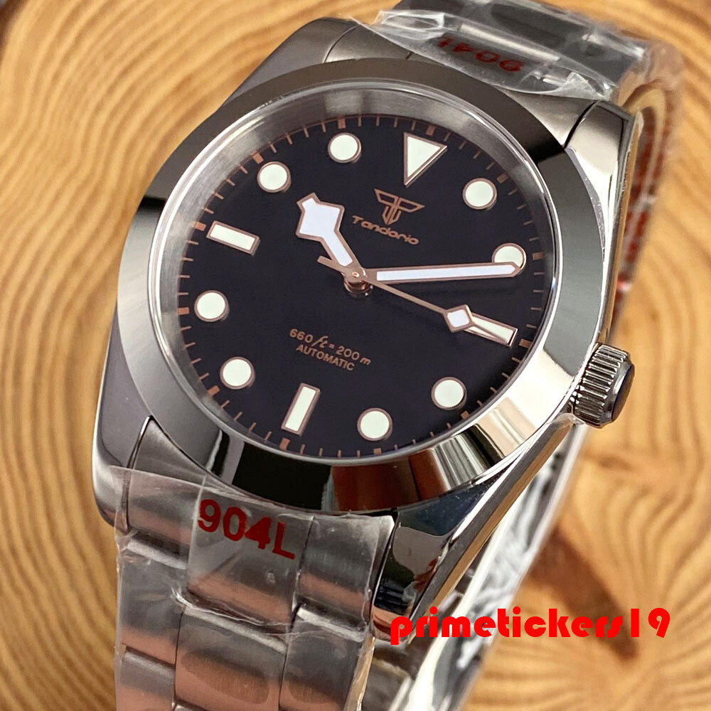 Tandorio Sapphire 36mm/39mm Automatic Men Watch NH35 PT5000 Snowflake Hands Lume