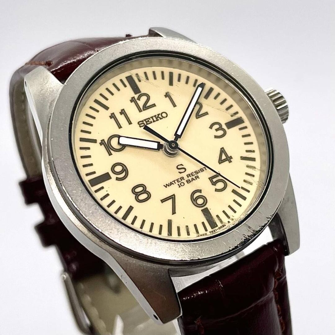 SEIKO Sus Operational Rare Design 1995 Ivory dial 90s Minimal
