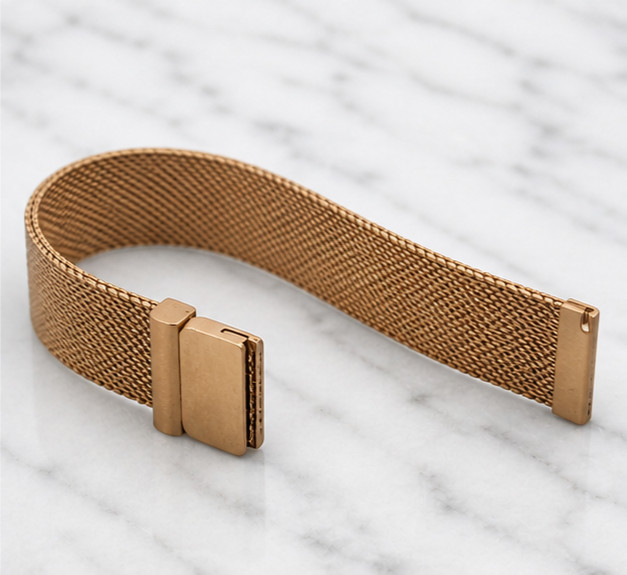 Gold Milanese Mesh Watch Strap Stainless Steel Adjustable Magnetic Clasp Band