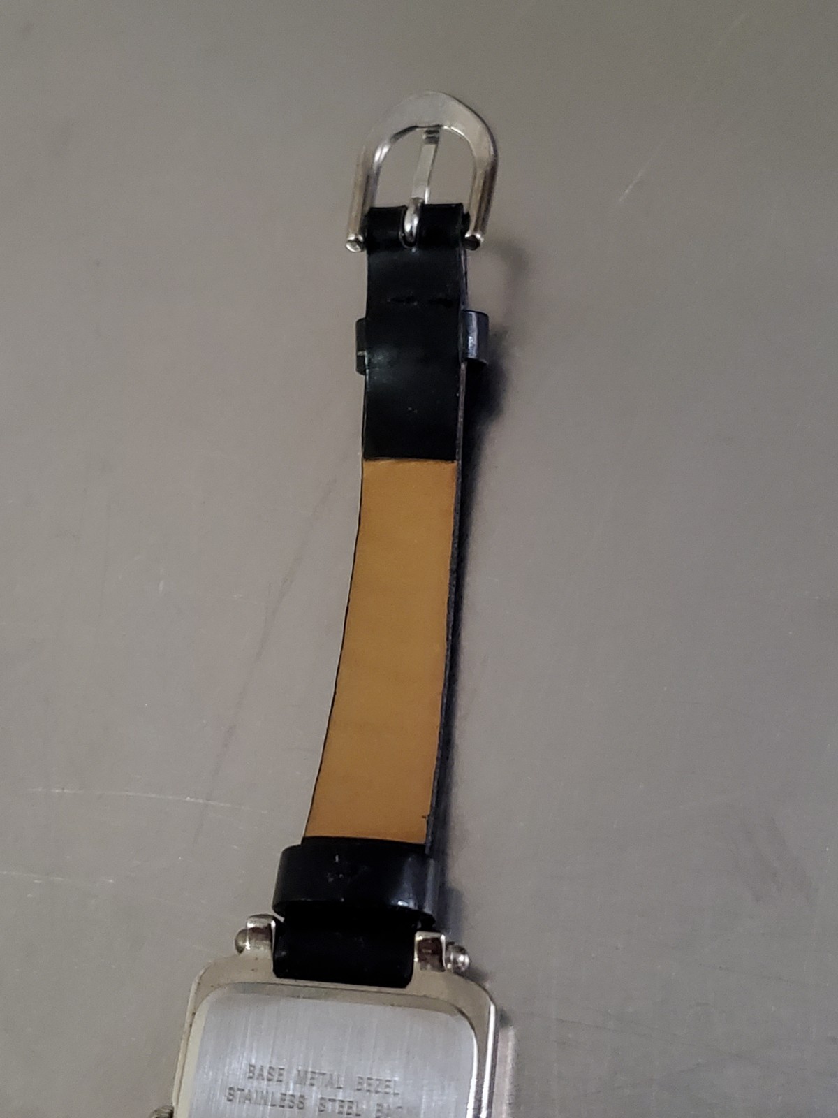 Anne Klein II Watch Women’s Analog Date Vintage Blue Dial Black Leather 44 mm