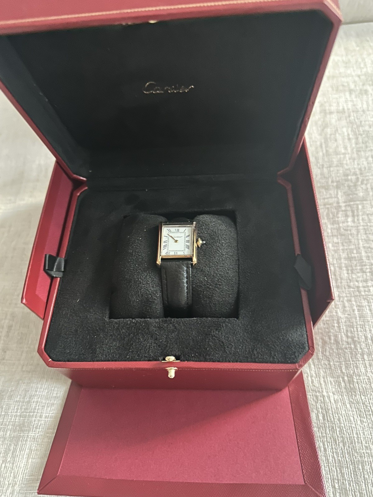 Vintage Cartier Dial, With Mechanical BAUME & MERCIES Movement – Red Box Set
