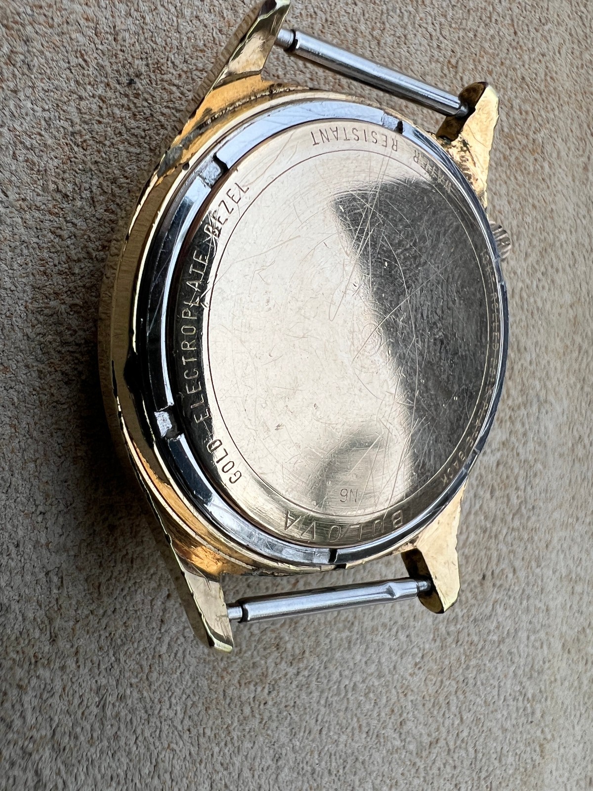 Vintage Accutron Bulova watch N6 1976 cal 218 tuning fork Ditch Witch As Is