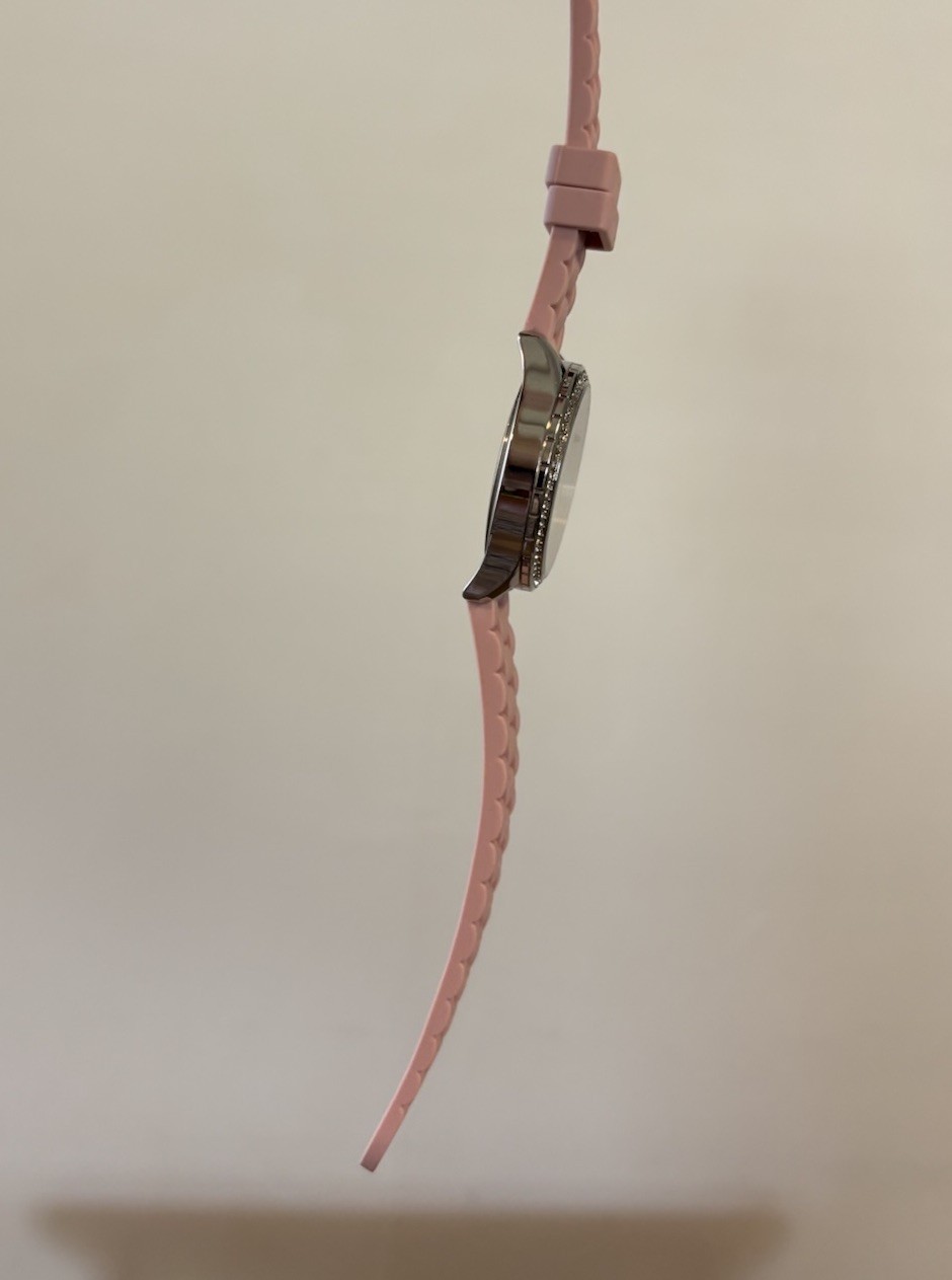 Juicy Couture Watch Women’s Diamond Hearts Pink NEEDS Battery Wristwatch
