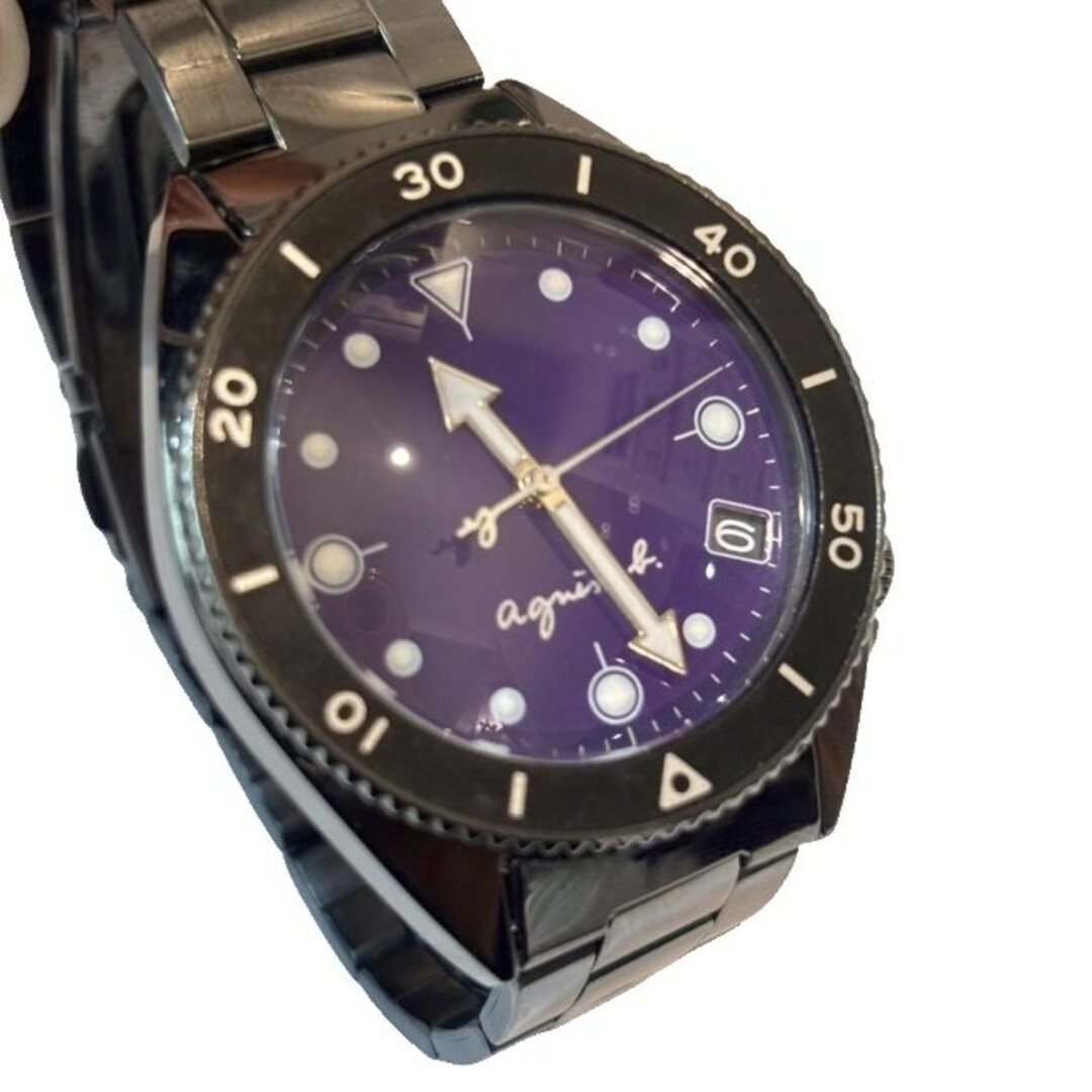 Agnes B. Diver s Watch V742 8060 Working Condition Black