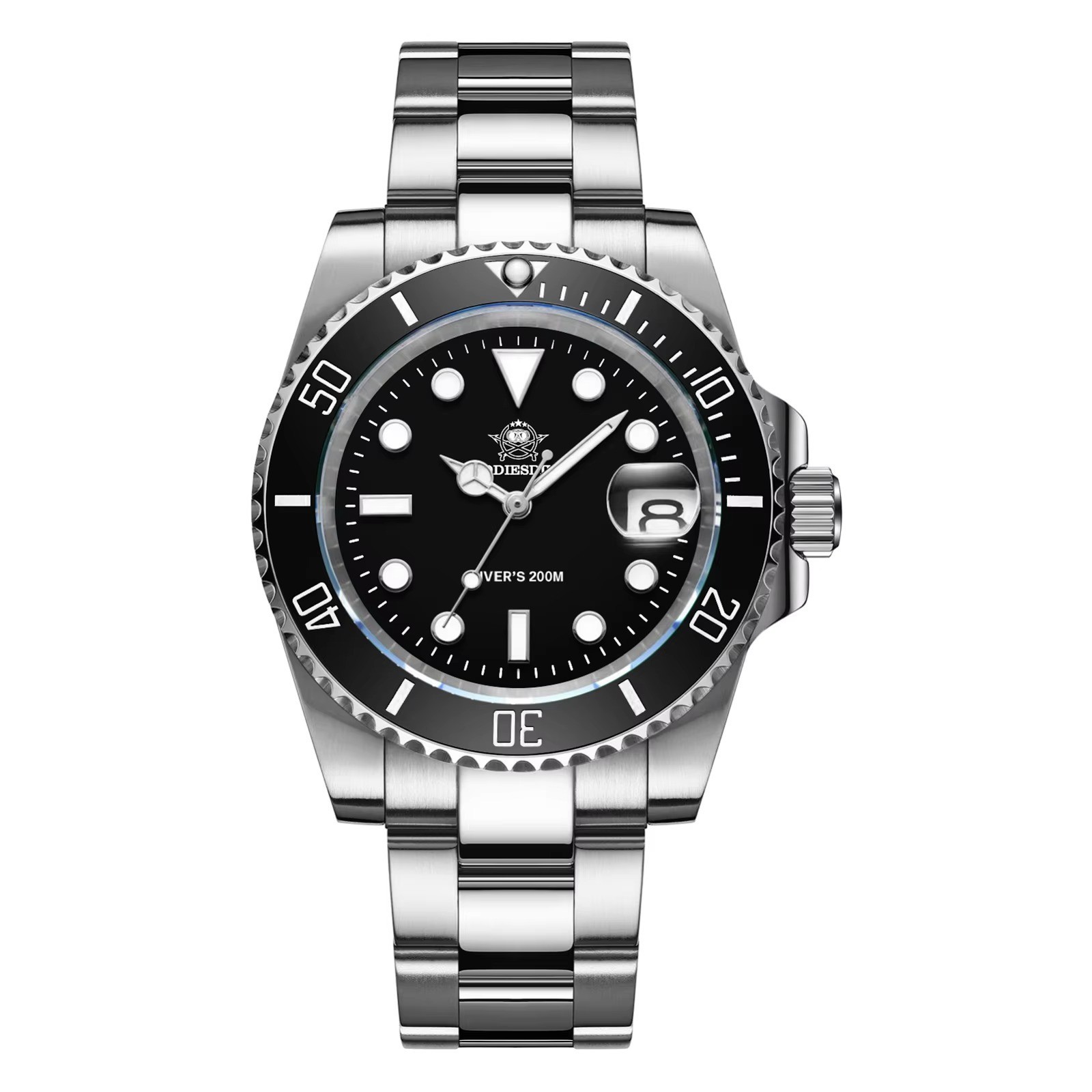 Stainless Steel Ceramic Bezel Men’s 200M Diver Watch Quartz Miyota 2115