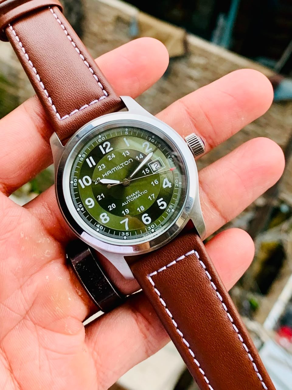 Hamilton Khaki Field Automatic 42MM Green Dial Men’s Watch