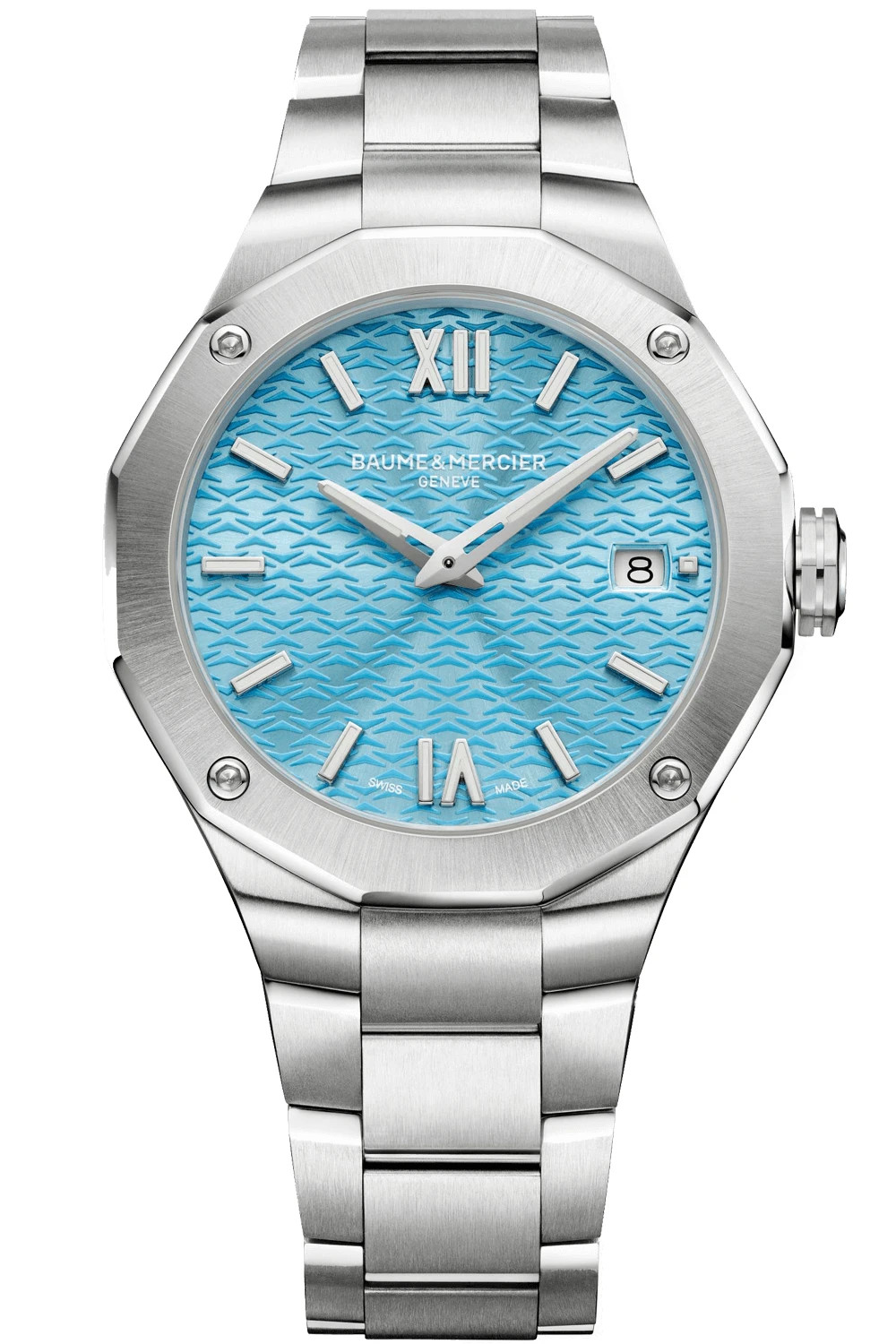 Baume & Mercier Riviera 36mm Quartz Blue Dial St. Steel Ladies Watch MOA10612