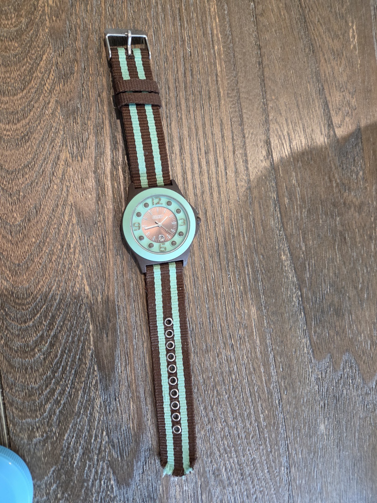 Crayo Watch Women Mint Green & Chocolate Brown Carnival cr0702 New Battery #WW-3