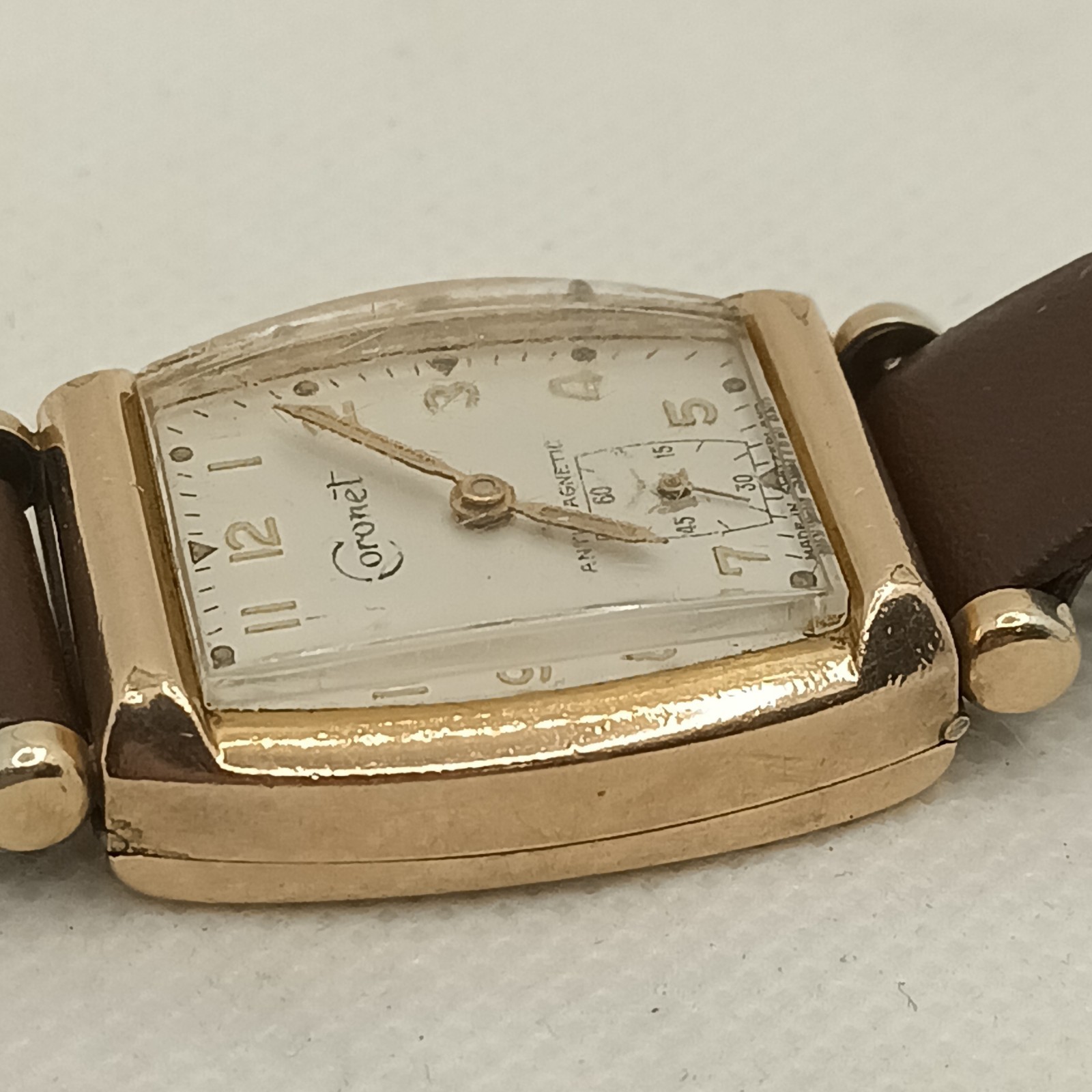 Coronet Handley Gold Filled Anti magnetic Vintage Manual 12 Hour Collectable
