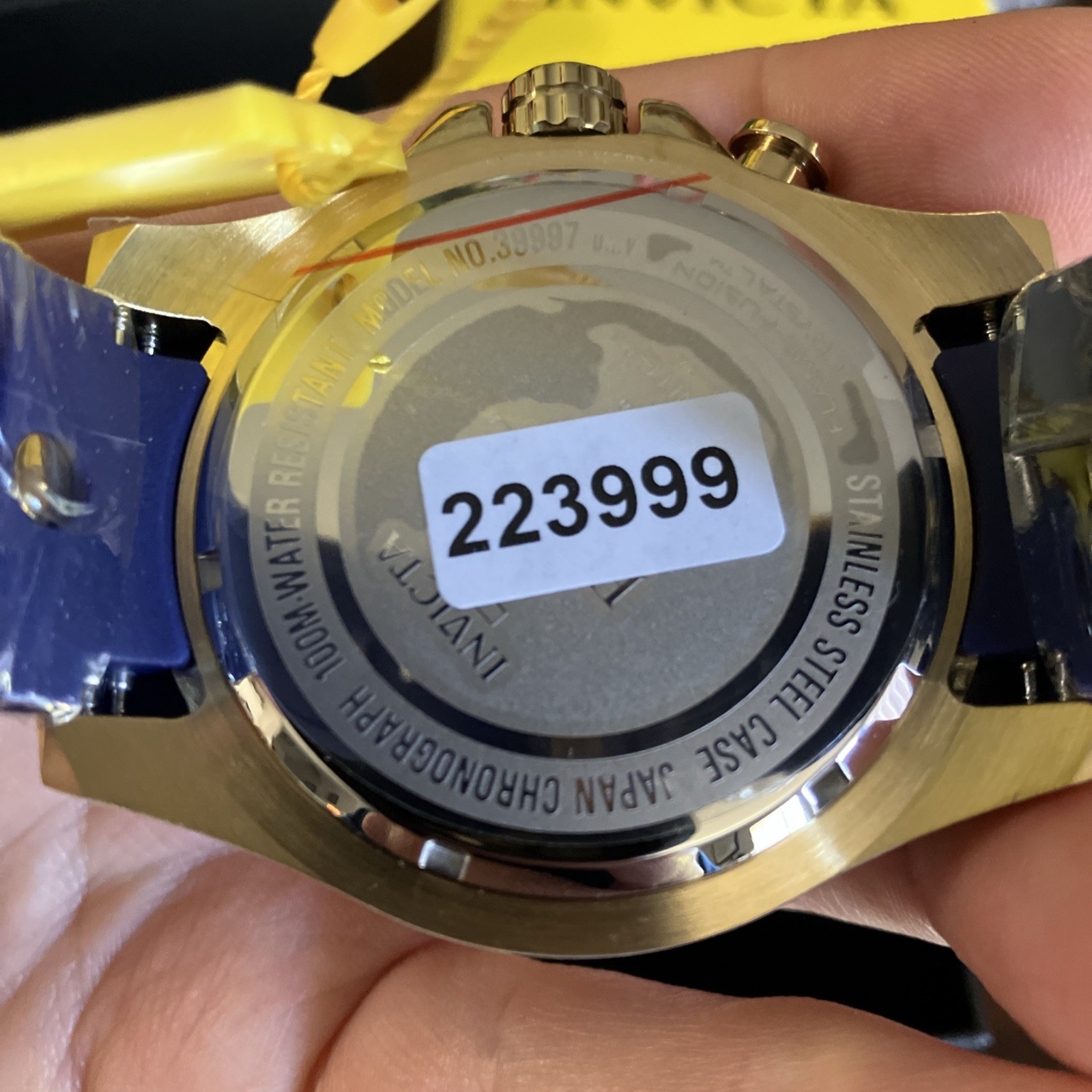 NIB 50mm Invicta I-Force Axis 39997 – 50mm Blue/Gold Chrono