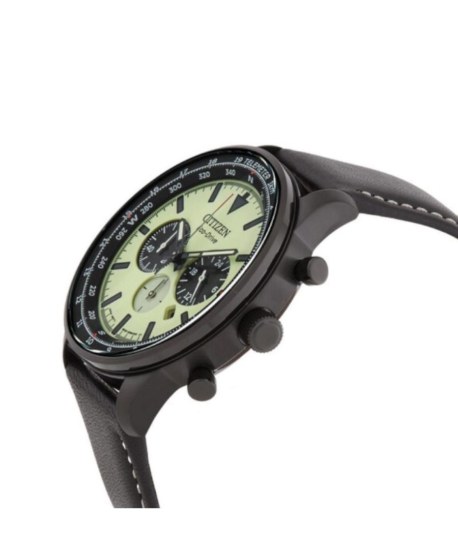 CITIZEN Men Analog Eco-Drive Casual Watch Classic Dress Green Dial Waterproof Ro