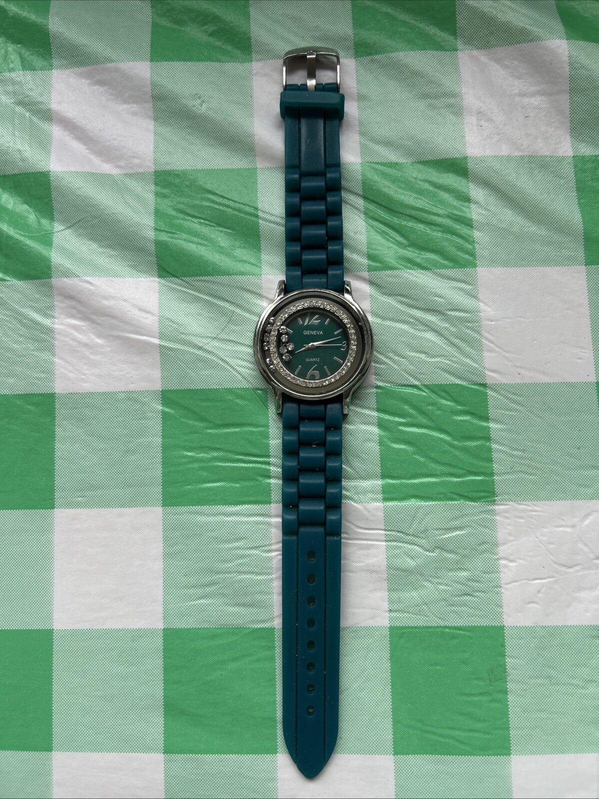 Geneva Blue Green Silver Tone Women’s Quartz Watch