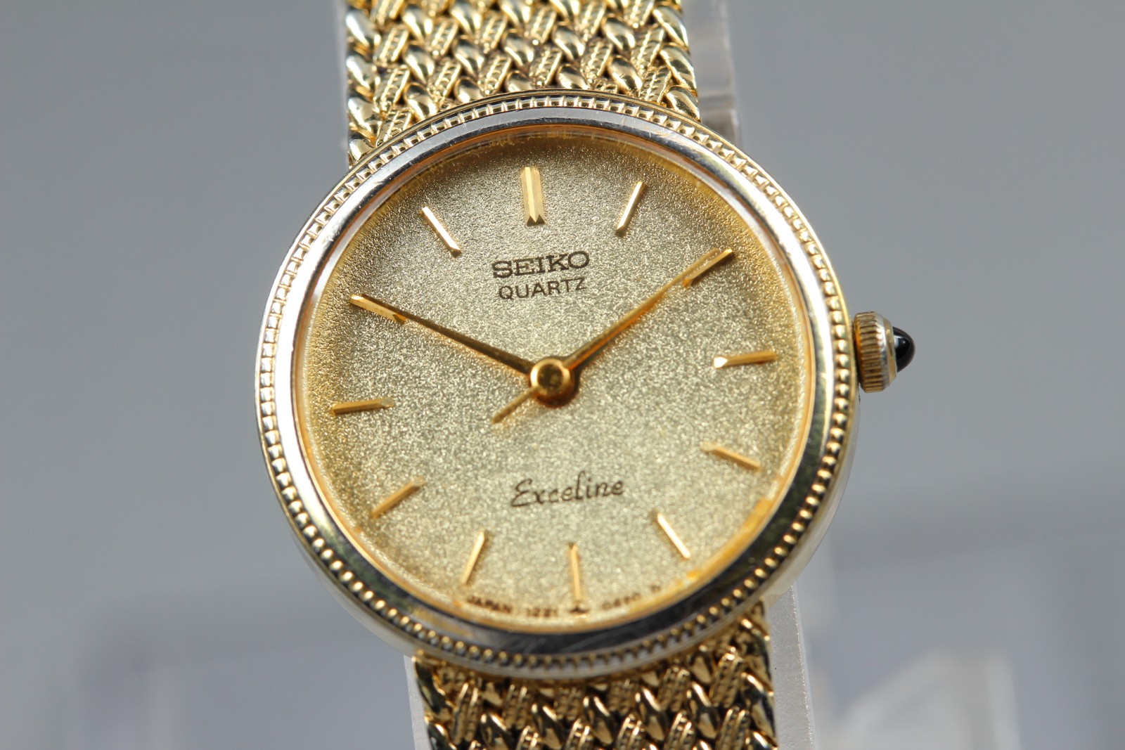 [Exc+5] SEIKO Exceline 1221-0100 20mm Gold Dial Quartz Women’s Watch from JAPAN