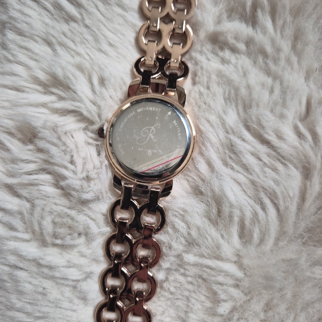Rampage Watch Y2K Style Gold Tone Tound Face Chain Band School College Party