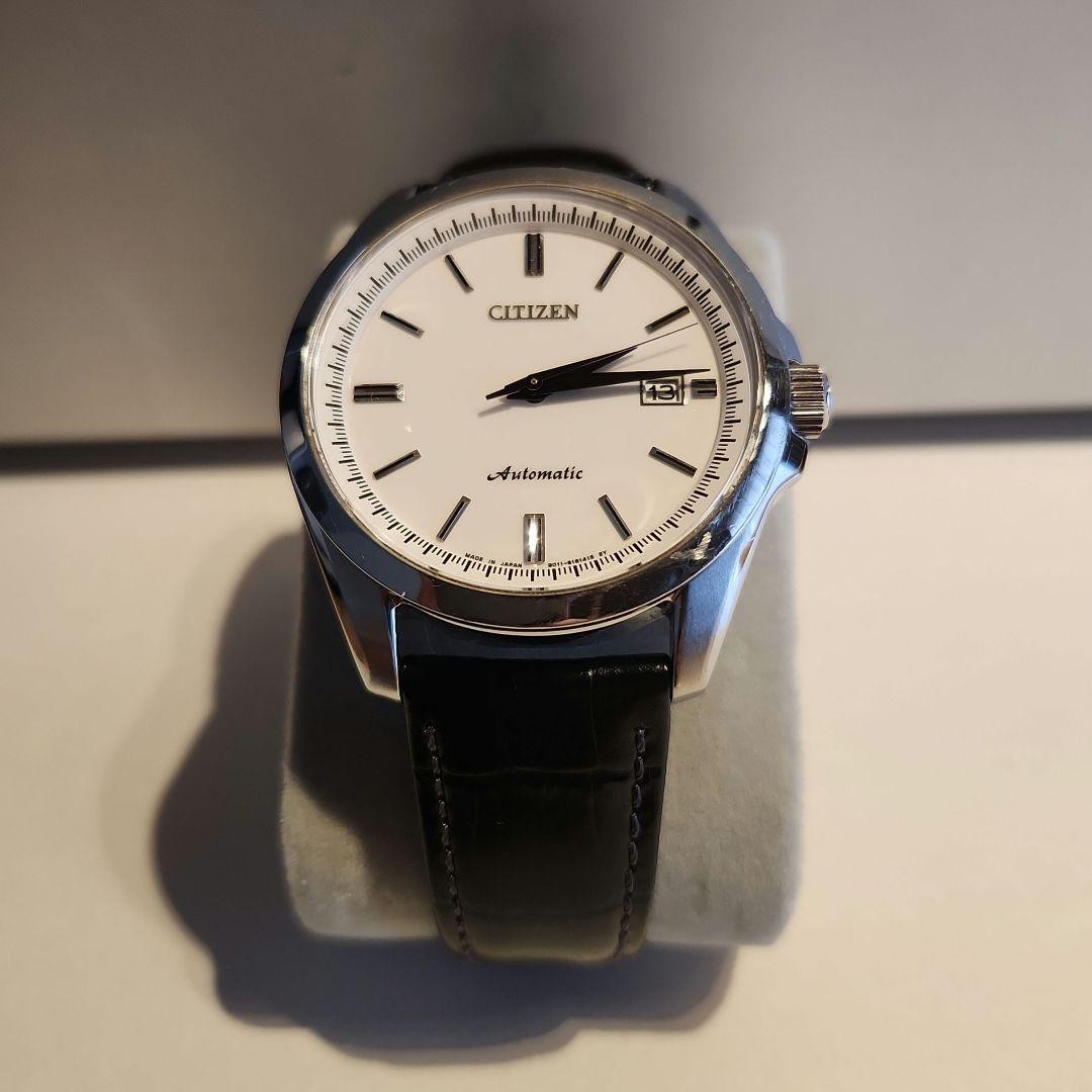 Citizen Collection Date Automatic Watch Mens 41mm Leather Band wrist 21cm