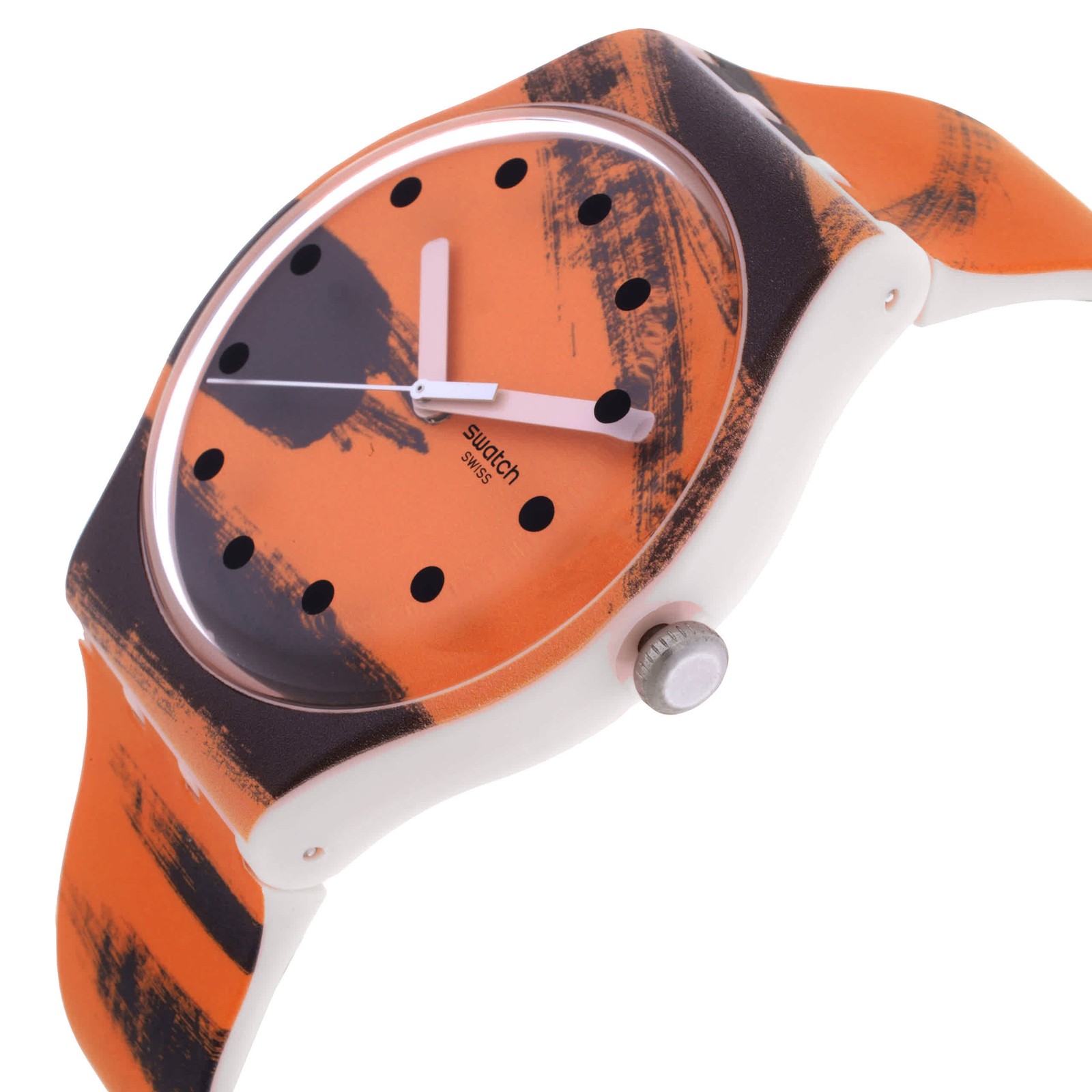 Swatch Barns-Graham’s Orange And Red On Pink Quartz Watch SUOZ362