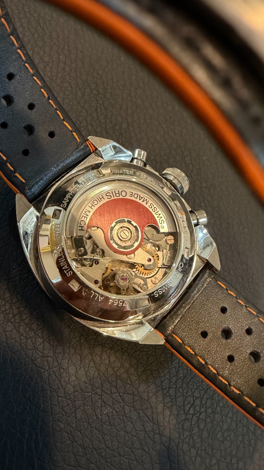 Oris Chronoris Watch Men’s Black (orange)
