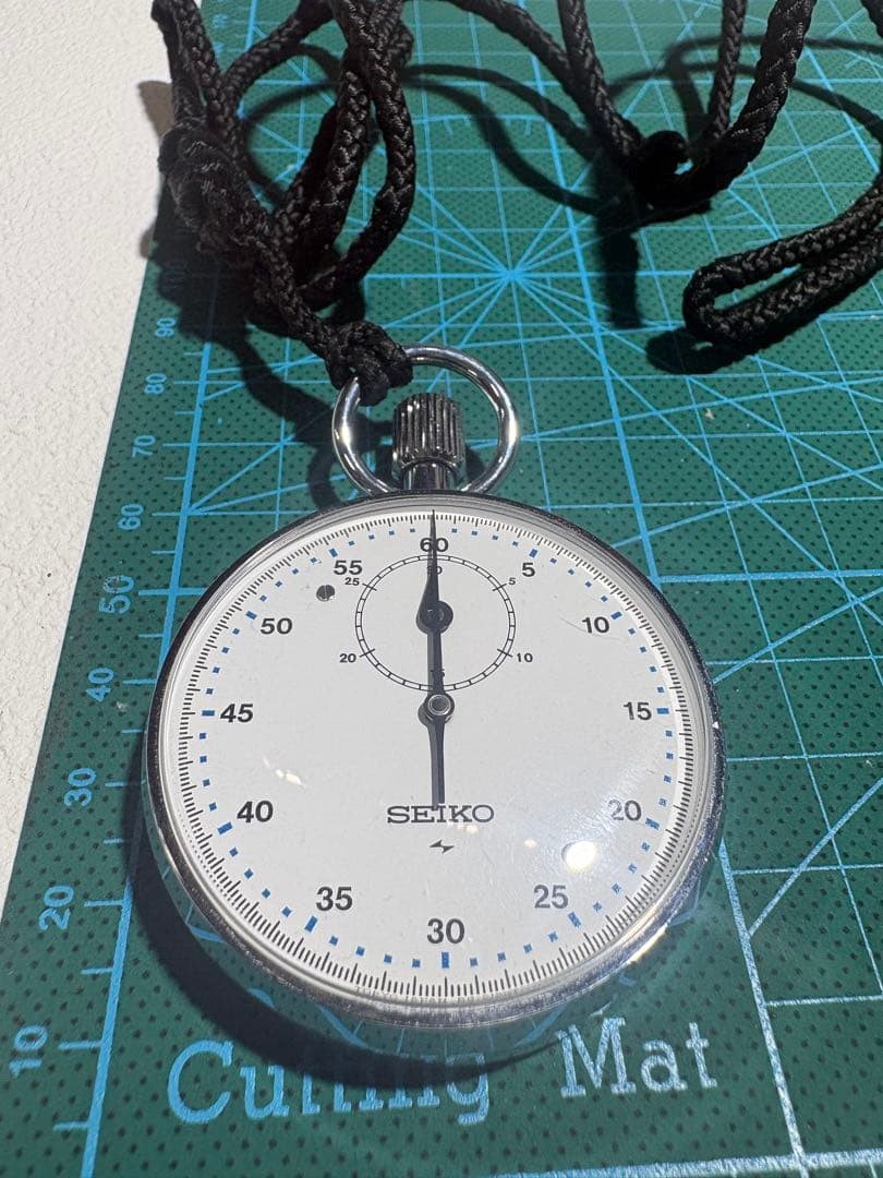 SEIKO Mechanical Stopwatch 60 Sec 30 Min Retro Hand-Wind 88-5011A Silver