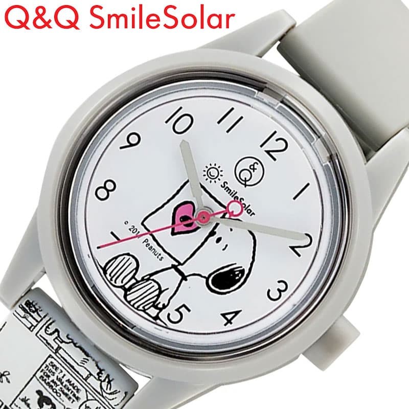 CITIZEN Q&Q Smilesolar PEANUTS Snoopy Analog Watch Waterproof RP01-808 White_ JP