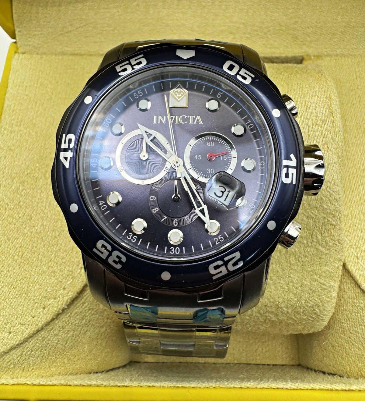 Invicta Pro Diver (80057) Chronograph Quartz 200m Blue Dial/Bezel Steel 48mm