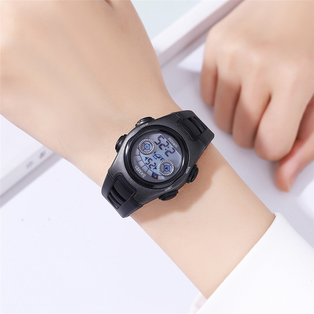 SKMEI Digital Sport Watch for Boys Girls LED Silicone Band Waterproof Wristwatch