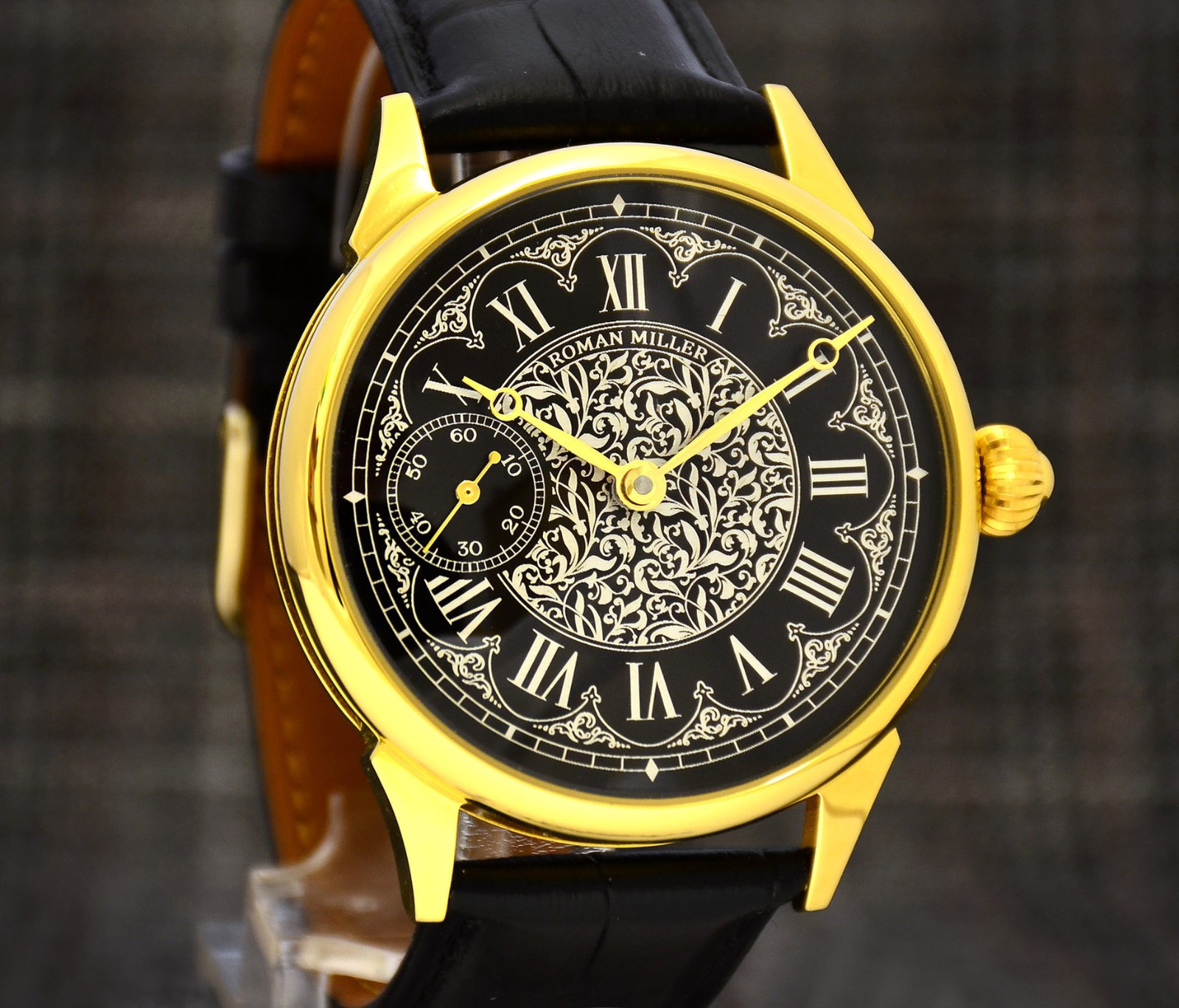 Art Deco men’s watch Gold Marriage Watch Mechanical Luxury Watch Roman Miller