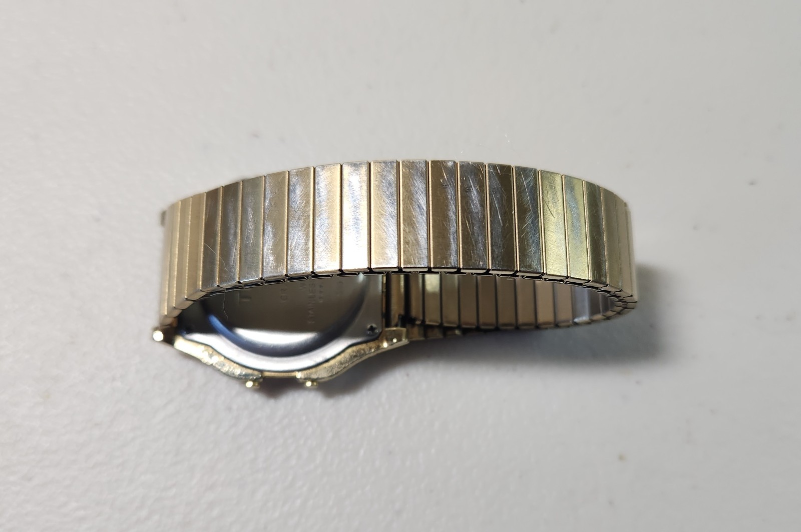 Timex Indiglo Classic Digital Gold-Tone Stainless Steel Expansion Band Retro