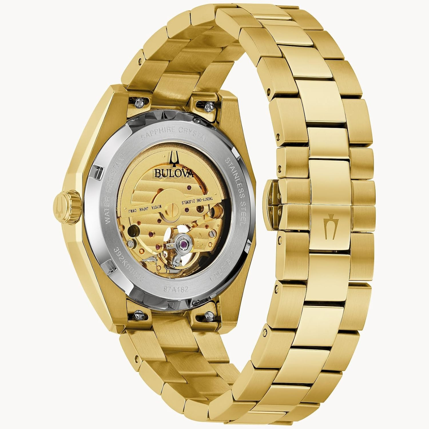 Elegant Gold Automatic Watch 97A182 with Stylish Bracelet