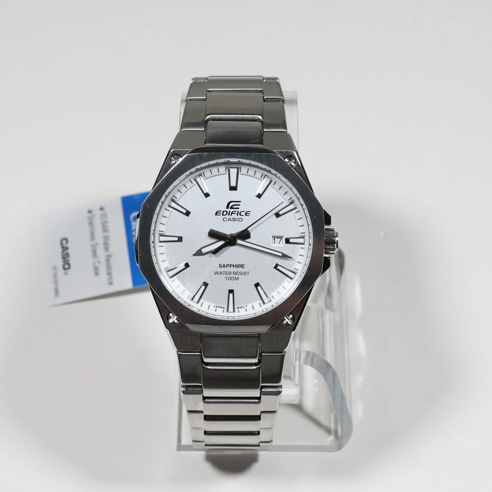 Casio Edifice Men’s Silver Dial Stainless Steel Sports Watch EFR-S108D-7AVUEF