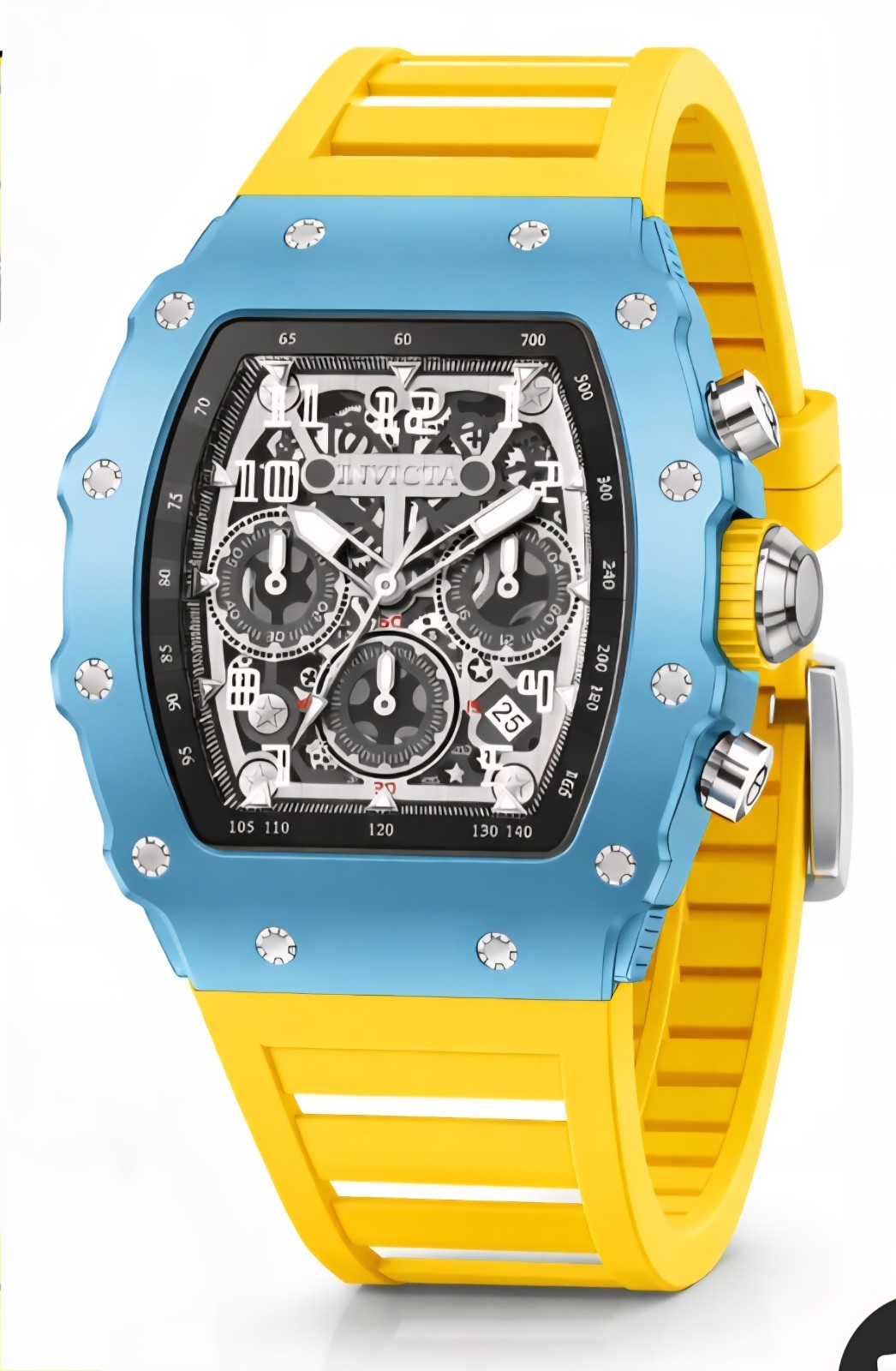 NIB Invicta Sunshine Race Chronograph Exclusive Men’s Watch 69694 Blue & Yellow