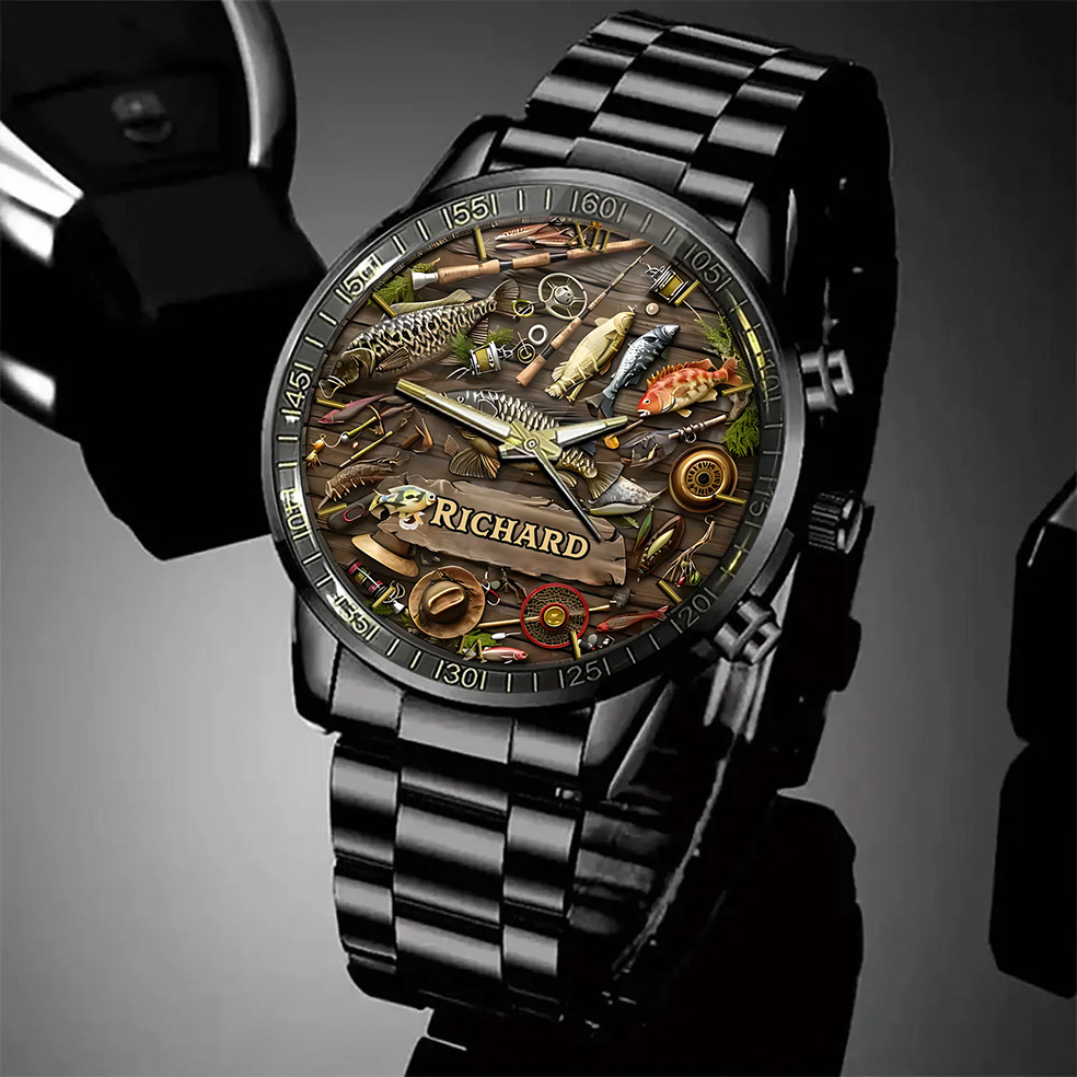Personalized Fishing Watch Designed, Perfect Gift for Fishing Lovers