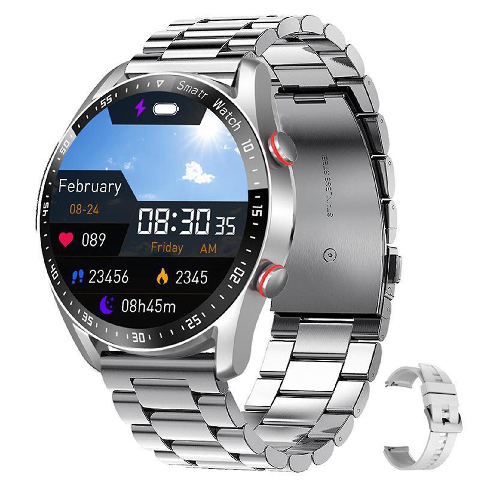 Smart Watch For Men/Women Waterproof Smartwatch Bluetooth For iPhone Samsung↗)